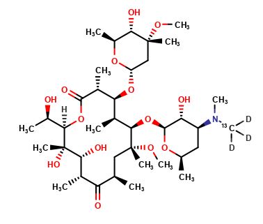 (14R)-14-Hydroxy Clarithromycin 13CD3