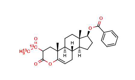 (17ß)-2-(Acetyl 13C2)-17-(benzoyloxy)-4-oxaandrost-5-en-3-one