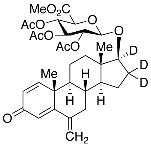 17b-Hydroxy Exemestane-d3 17-O-b-D-Glucuronide 2,3,4-Triacetate Methyl Ester