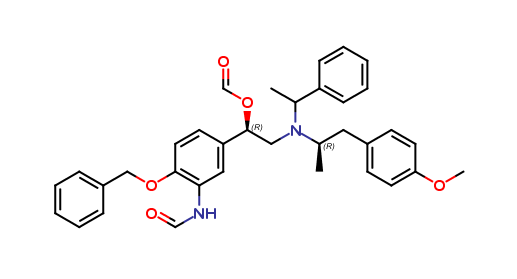 (1R)-1-(4-(benzyloxy)-3-formamidophenyl)-2-(((R)-1-(4-methoxyphenyl)propan-2-yl)(1-phenylethyl)amino