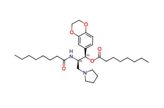 (1R,2R)-1-(2,3-dihydrobenzo[b][1,4]dioxin-6-yl)-2-octanamido-3-(pyrrolidin-1-yl)propyl octanoate