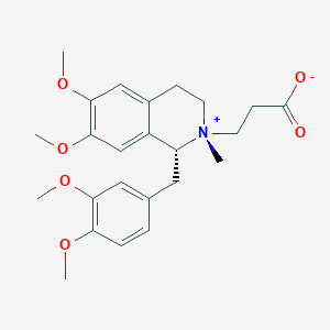 (1R,2R)-2-(2-Carboxyethyl)-1,2,3,4-tetrahydro-6,7-dimethoxy-2-methyl-1-veratrylisoquinolinium.