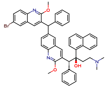 (1R,2S)-1-(6-((6-bromo-2-methoxyquinolin-3-yl) (phenyl)methyl)-2-methoxyquinolin-3-yl)-4-(dimethylam