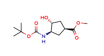 (1S,3R,4R)-Methyl 3-((tert-butoxycarbonyl)amino)-4-hydroxycyclopentane carboxylate
