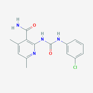 2-{[(3-chloroanilino)carbonyl]amino}-4,6-dimethylnicotinamide