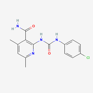 2-{[(4-chloroanilino)carbonyl]amino}-4,6-dimethylnicotinamide