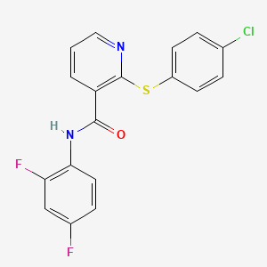 2-[(4-chlorophenyl)sulfanyl]-N-(2,4-difluorophenyl)nicotinamide