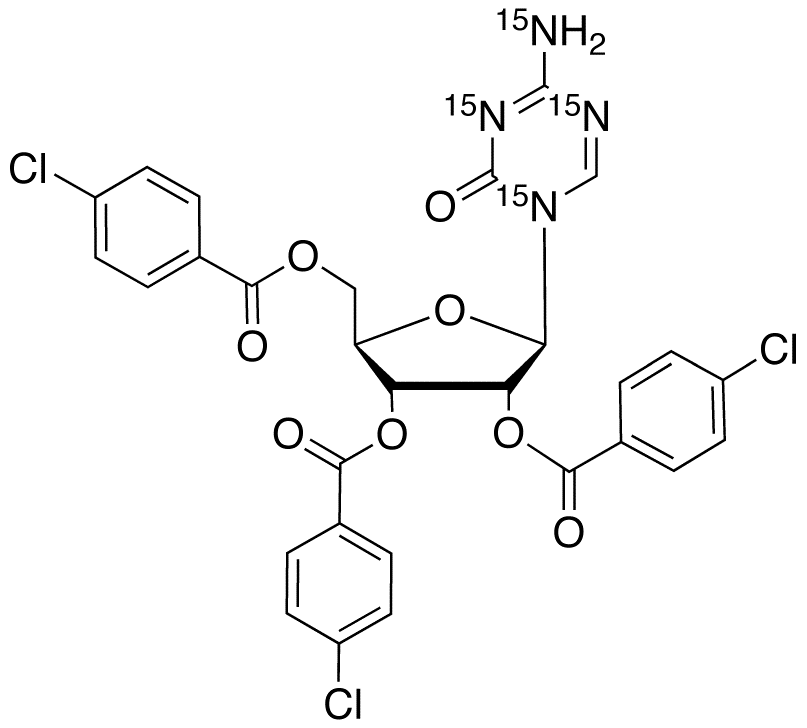 2’,3’,5’-Tri-O-(4-chlorobenzoyl) 5-Azacytidine-15N4