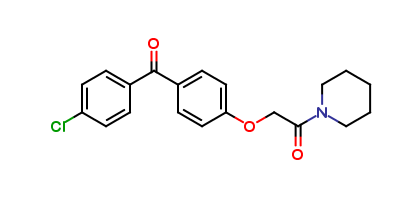 (2-[4-(4-Chlorobenzoyl)phenoxy]-1-(1-piperidinyl)ethanone)