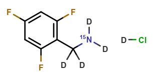 2,​4,​6-​Trifluorobenzenemethanamine-d4,15N Deuterium Chloride	
