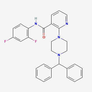2-(4-benzhydrylpiperazino)-N-(2,4-difluorophenyl)nicotinamide