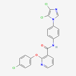 2-(4-chlorophenoxy)-N-[4-(4,5-dichloro-1H-imidazol-1-yl)phenyl]nicotinamide