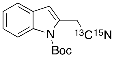 2-(Cyanomethyl)-1H-indole-1-carboxylic Acid tert-Butyl Ester-13C,15N