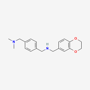 (2,3-Dihydro-1,4-benzodioxin-6-ylmethyl)({4-[(dimethylamino)methyl]phenyl}methyl)amine