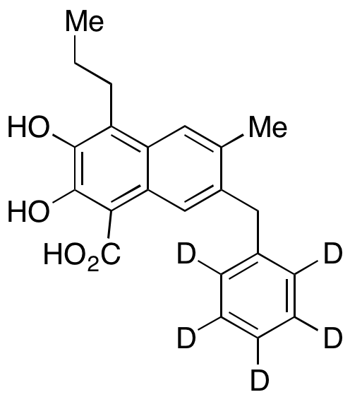 2,3-Dihydroxy-6-methyl-7-(phenylmethyl)-4-propyl-1-naphthalenecarboxylic Acid-d5