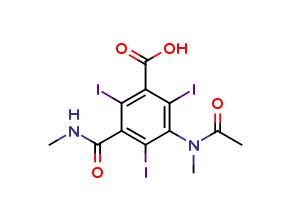 2,4,6-Triiodo-3-(N-methylcarbamoyl)-5-(N-methylacetylamino)benzoic Acid