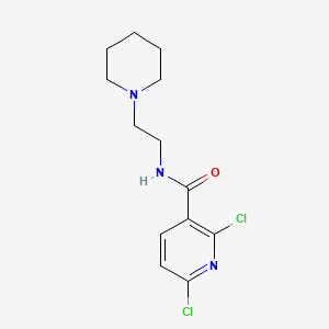 2,6-dichloro-N-(2-piperidinoethyl)nicotinamide