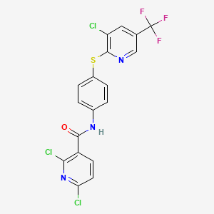 2,6-dichloro-N-(4-{[3-chloro-5-(trifluoromethyl)-2-pyridinyl]sulfanyl}phenyl)nicotinamide