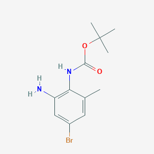 (2-Amino-4-bromo-6-methyl-phenyl)-carbamic acid tert-butyl ester