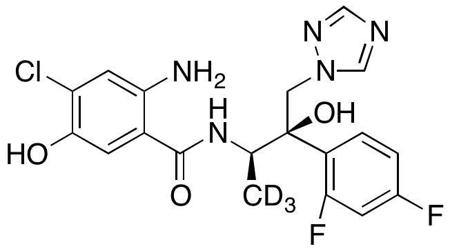 2-Amino-4-chloro-N-((2R,3R)-3-(2,4-difluorophenyl)-3-hydroxy-4-(1H-1,2,4-triazol-1-yl)butan-2-yl)-5-hydroxybenzamide-d3