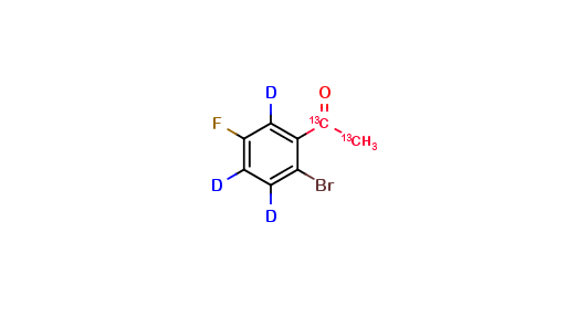 2-Bromo-5-fluoroacetophenone 13C2, D3