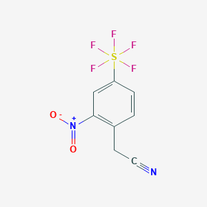 (2-Nitro-4-(pentafluorosulfanyl)phenyl)acetonitrile
