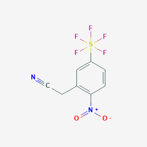 (2-Nitro-5-(pentafluorosulfanyl)phenyl)acetonitrile