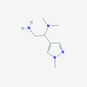 [2-amino-1-(1-methyl-1H-pyrazol-4-yl)ethyl]dimethylamine
