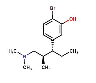 (2-bromo-5[(2R,3R)-1-(dimethylamino)-2-methyl pentan-3-yl]phenol)