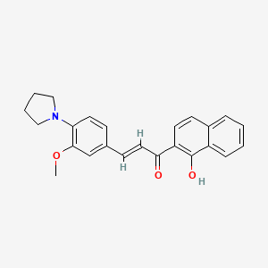 (2E)-1-(1-Hydroxynaphthalen-2-yl)-3-[3-methoxy-4-(pyrrolidin-1-yl)phenyl]prop-2-en-1-one