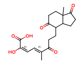 (2E,4E)-2-hydroxy-5-methyl-8-(7a-methyl-1,5-dioxooctahydro-1H-inden-4-yl)-6-oxoocta-2,4-dienoic acid
