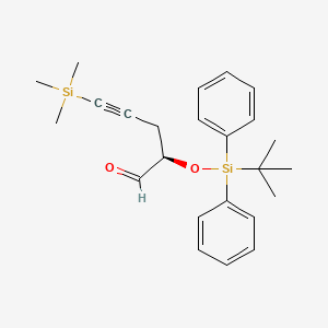(2R)- 2-[[(1,1-Dimethylethyl)diphenylsilyl]oxy]-5-(trimethylsilyl)-4-pentynal