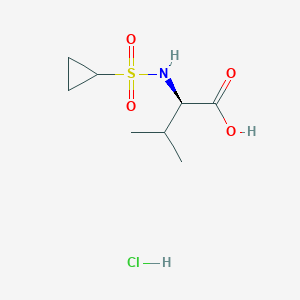 (2R)-2-cyclopropanesulfonamido-3-methylbutanoic acid hydrochloride