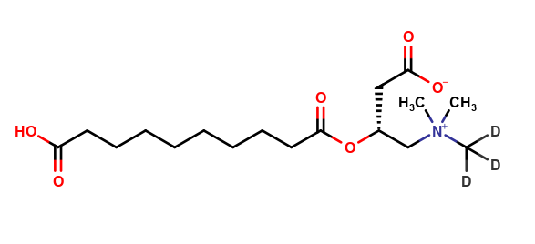(2R)-3-Carboxy-2-[(9-carboxy-1-oxononyl)oxy]-N,N,N-trimethyl-1-propanaminium-d3 Inner Salt (Sebacoyl-L-Carnitine-d3)
