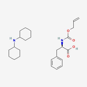 (2R)-3-phenyl-2-{[(prop-2-en-1-yloxy)carbonyl]amino}propanoic acid; dicyclohexylamine