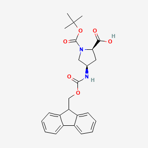 (2R,​4R)​-​1-​Boc-​N-​Fmoc-​4-​amino-​pyrrolidine-​2-​carboxylic Acid