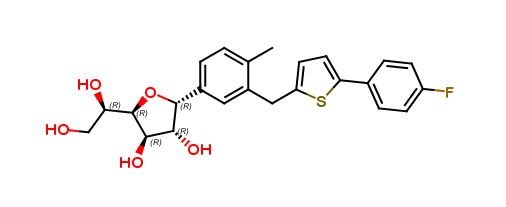 (2R,3R,4R,5R)-2-((R)-1,2-dihydroxyethyl)-5-(3-((5-(4-fluorophenyl)thiophen-2-yl)methyl)-4-methylphen
