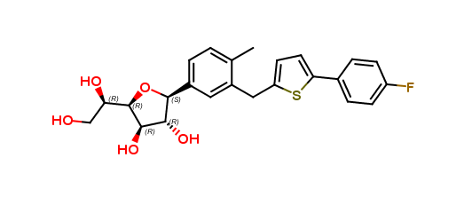 (2R,3R,4R,5S)-2-((R)-1,2-dihydroxyethyl)-5-(3-((5-(4-fluorophenyl)thiophen-2-yl)methyl)-4-methylphen