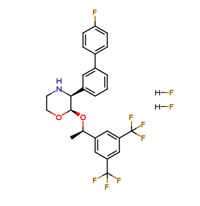 (2R,3S)-2-[(1R)-1-[3,5-Bis(trifluoromethyl)phenyl]ethoxy]-3-[3-(4-fluorophenyl)phenyl]-morpholine dihydrofluoride