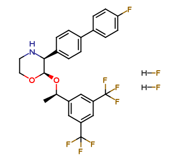 (2R,3S)-2-[(1R)-1-[3,5-Bis(trifluoromethyl)phenyl]ethoxy]-3-[4-(4-fluorophenyl)phenyl]-morpholine dihydrofluoride