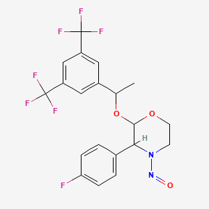 (2R,3S)-2-((R)-1-(3,5-bis(trifluoromethyl)phenyl)ethoxy)-3-(4-fluorophenyl)-4-nitrosomorpholine