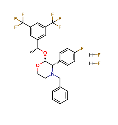 (2R,3S)-4-benzyl-2-[(1R)-1-[3,5-bis(trifluoromethyl)phenyl]ethoxy]-3-(4-fluorophenyl)morpholine dihydrofluoride