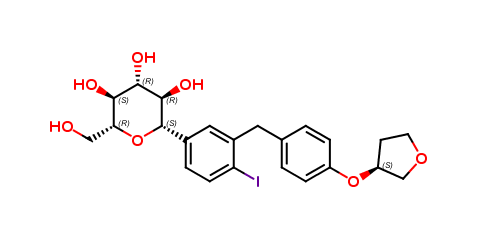 (2R,3S,4R,5R,6S)-2-(hydroxymethyl)-6-(4-iodo-3-(4-(((S)-tetrahydrofuran-3-yl)oxy)benzyl)phenyl)tetra
