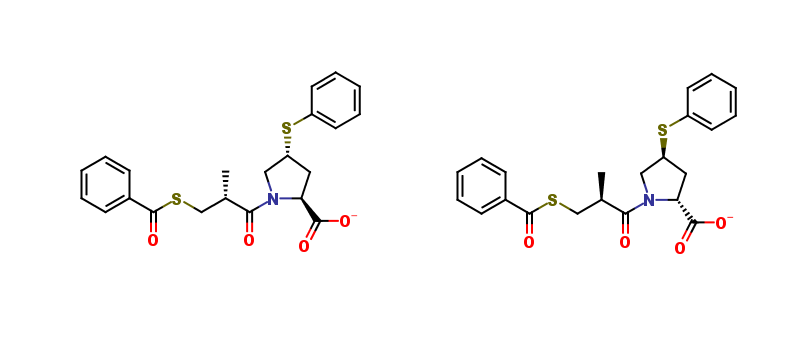 (2R,4S)-1-[(2S)-3-(benzoylsulfanyl)-2-methylpropanoyl]-4-(phenylsulfanyl)pyrrolidine-2-carboxylate (2S,4R)-1-[(2R)-3-(benzoylsulfanyl)-2-methylpropanoyl]-4-(phenylsulfanyl)pyrrolidine-2-carboxylate