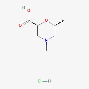 (2R,6R)-4,6-dimethylmorpholine-2-carboxylic acid hydrochloride