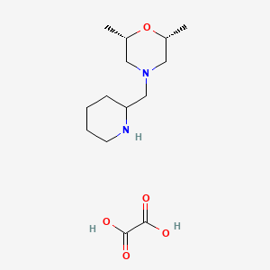 (2R,6S)-2,6-Dimethyl-4-(piperidin-2-ylmethyl)morpholine oxalate