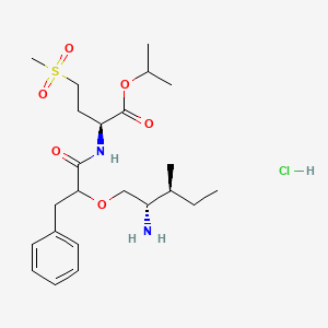 (2S)-[(2'S)-Amino-(3'S)-methyl-1-pentyloxy]-3-phenylpropionyl-methionine Sulfone, Isopropyl Ester, Hydrochloride