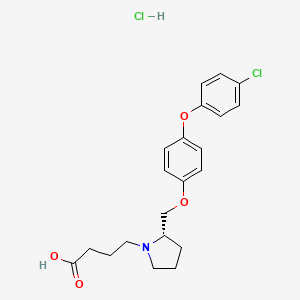 (2S)​-2-​[[4-​(4-Chlorophenoxy)​phenoxy]​methyl]​-1-​pyrrolidinebutanoic Acid Hydrochloride