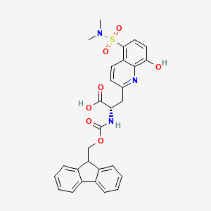 (2S)-2-[(9H-Fluorene-9-ylmethoxycarbonyl)amino]-3-[5-(dimethylaminosulfonyl)-8-hydroxy-2-quinolyl]propionic acid