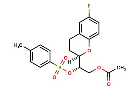 (2S)-2-(6-Fluoro-3,4-dihydro-2H-chromen-2-yl)-2-{[(4-methylphenyl)sulphonyl]oxy}ethyl acetate